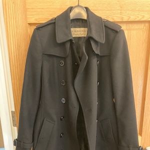 Barely worn wool cashmere Burberry trench